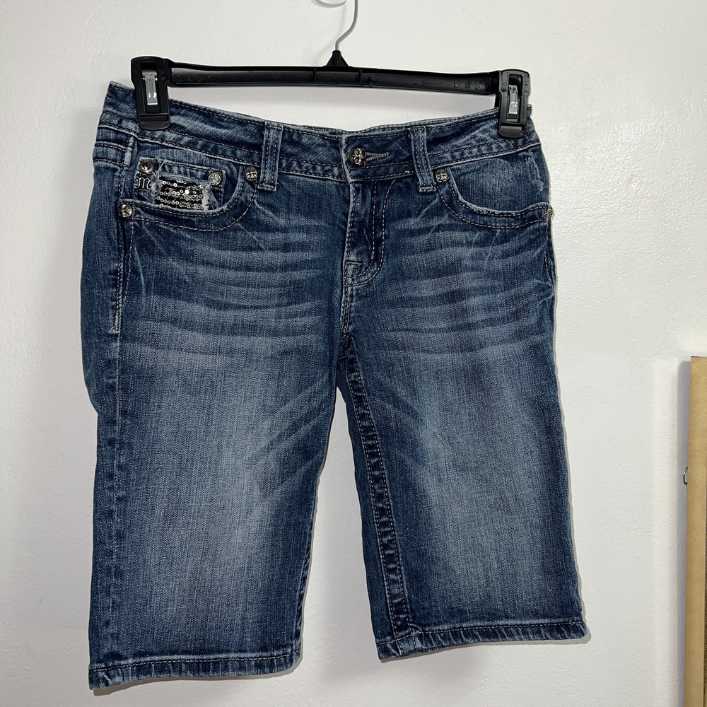 Miss Me Denim Bermuda Shorts Size 28 - Picture 6 of 13
